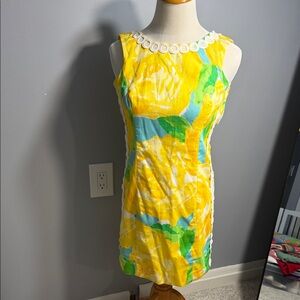 Lilly Pulitzer Yellow and Green Mini Dress